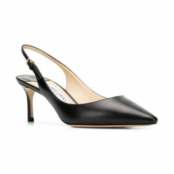 Jimmy Choo Shoes - Jimmy Choo Erin black leather slingback pumps